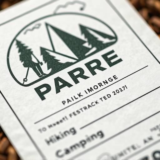 A close-up of a park permit for hiking and camping.